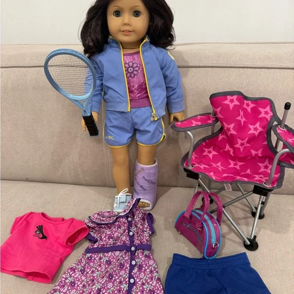 Ruthie 2008 American Girl Doll with Tennis Racket and Outfit Accessories - Picture 2 of 13